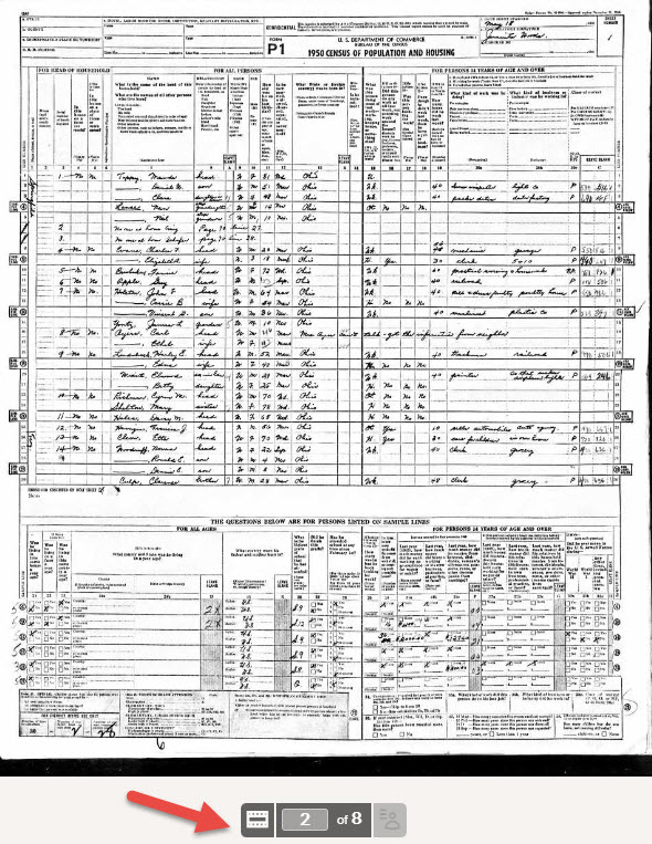 example of 1950 US census