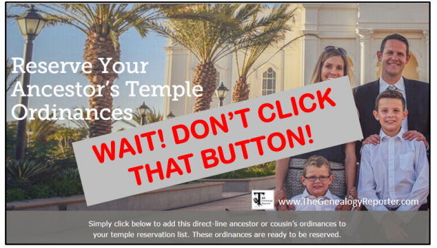 Before You Click That Button: Receiving an Email with a Name for the Temple
