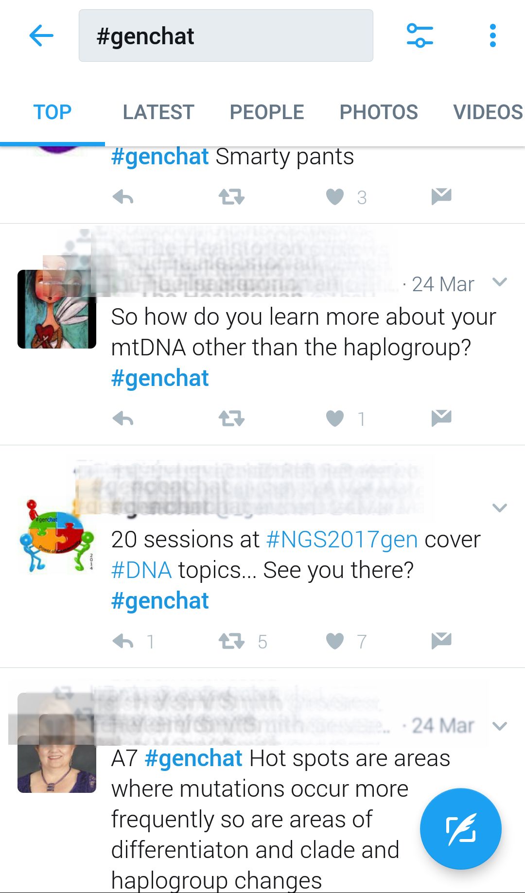 twitter chat uses hashtags for genealogy