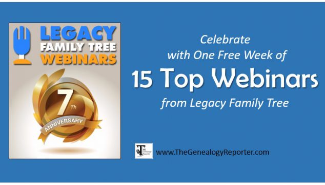 Legacy Family Tree Webinars Celebrates 7 Years with a Gift for You