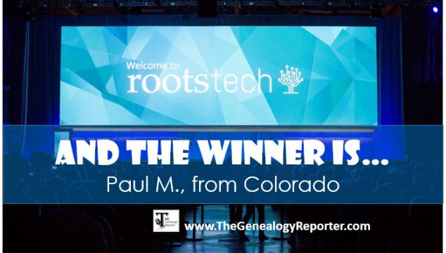 Our RootsTech 2018 4-day Pass Winner is…