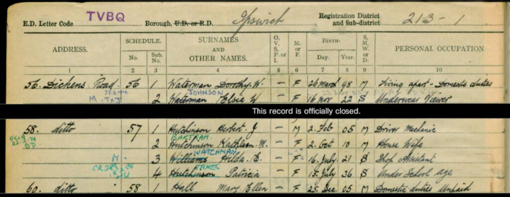 1939 Register at Find My Past for Genealogy