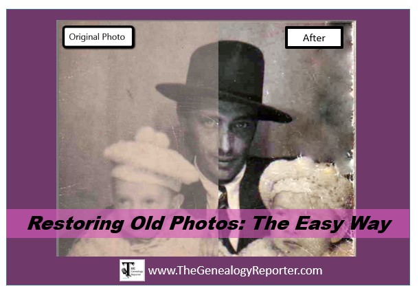 before and after of restoring old photos